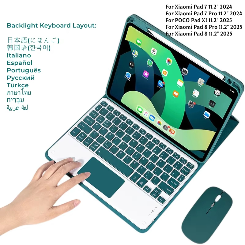 Gaming Keyboard Mechanical Wireless - Funda con Teclado Retroiluminado y Ratón
