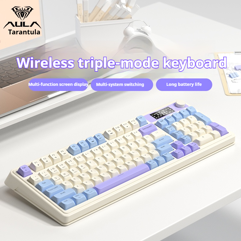 Gaming Keyboard No Noise - Teclado de Membrana Inalámbrico para Juegos