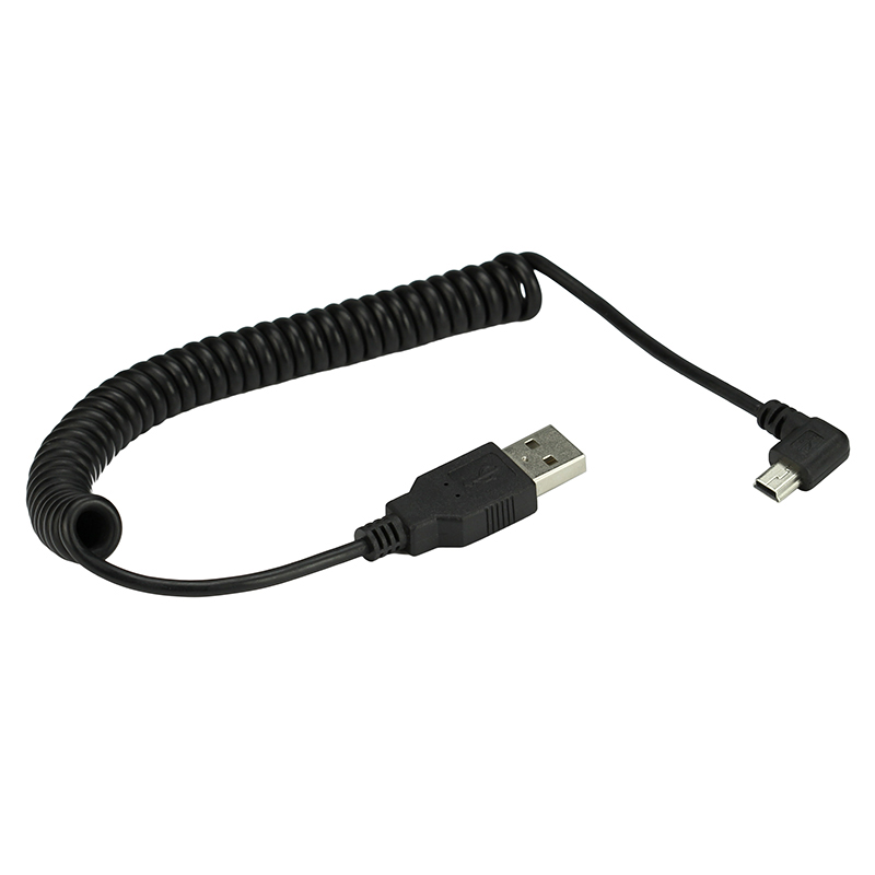 Coiled Usb Cable - MINI USB de 5 pines, Cable