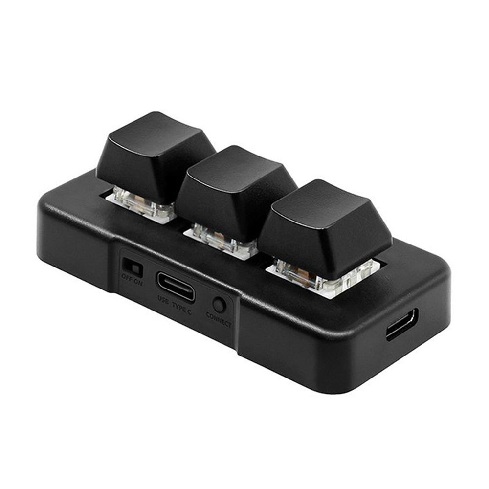 Gaming Keyboard Mechanical Wireless - Teclado pequeño MK321-Pro de 3 teclas,