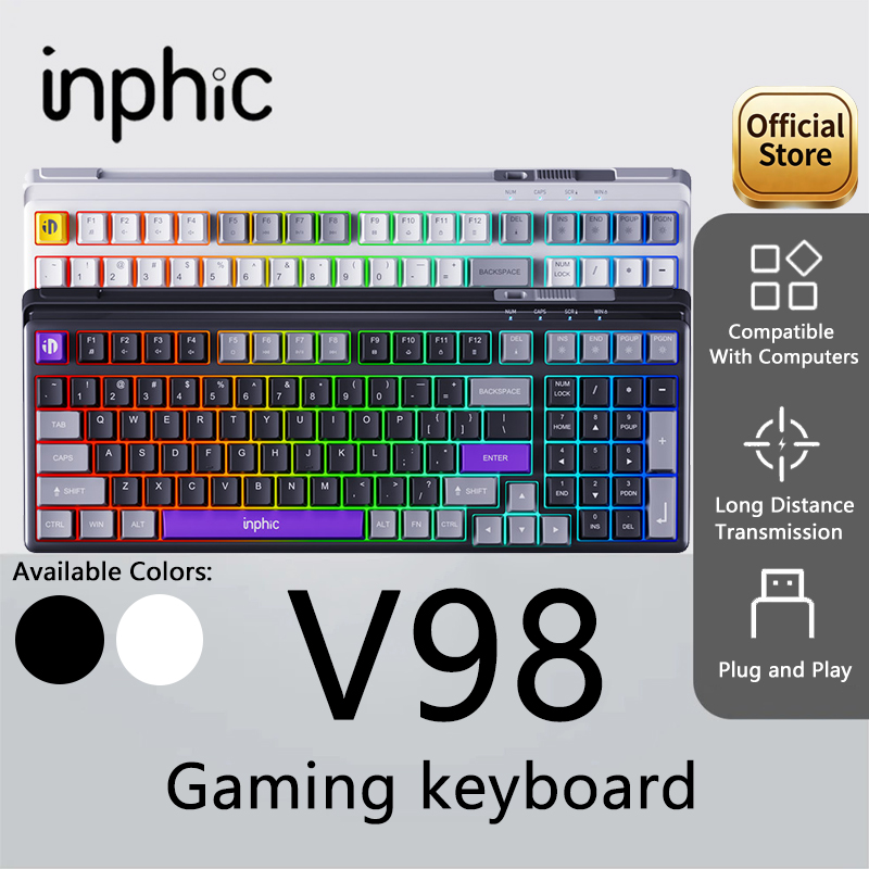 Gaming Keyboard No Noise - Teclado para Juegos con Cable INPHIC