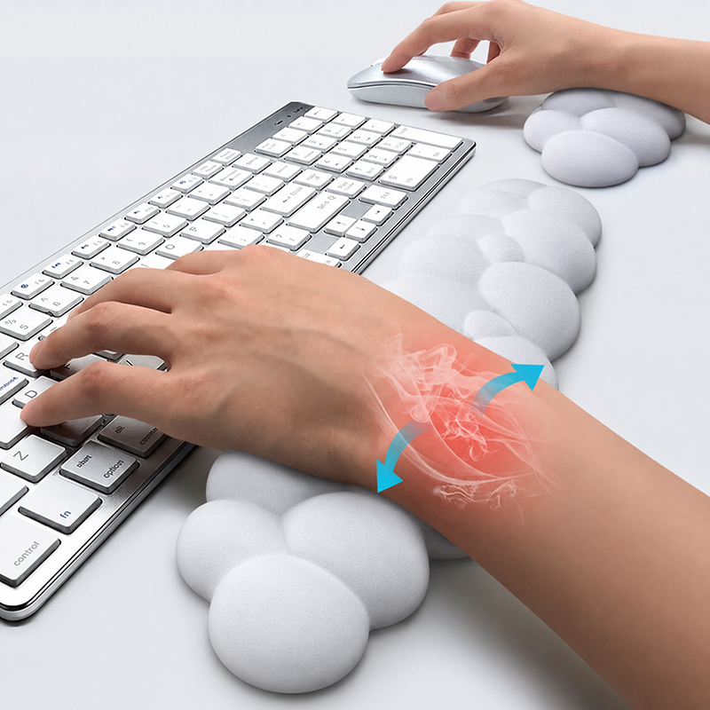 Gaming Keyboard Hand - Alfombrilla de ratón con reposamuñecas, alfombrilla
