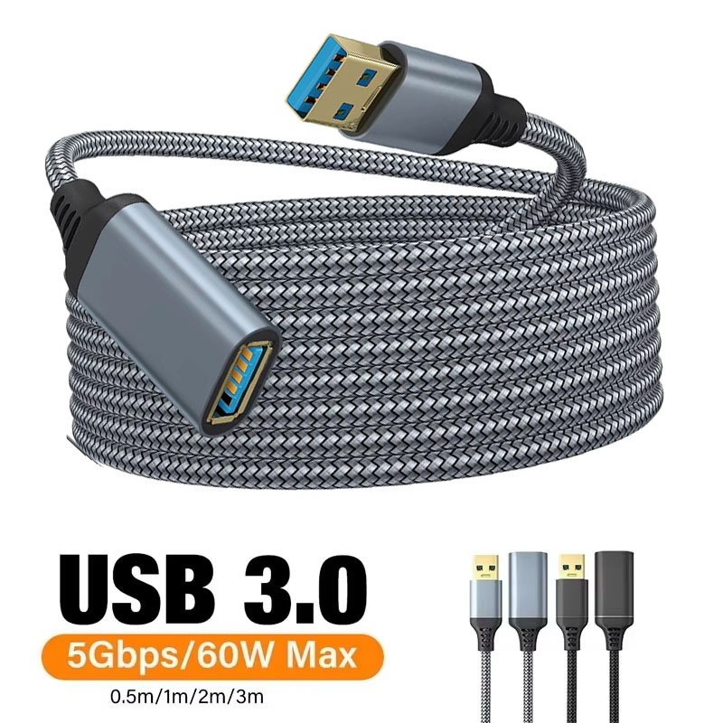 Coiled Usb Cable - Cable de extensión trenzado de nailon