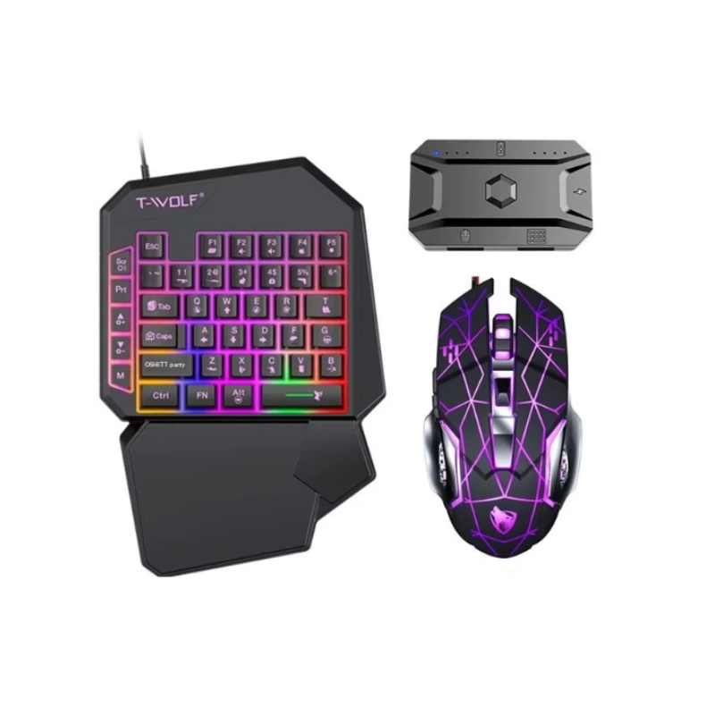 Gaming Keyboard 1 Hand - Combo de Teclado y Ratón para