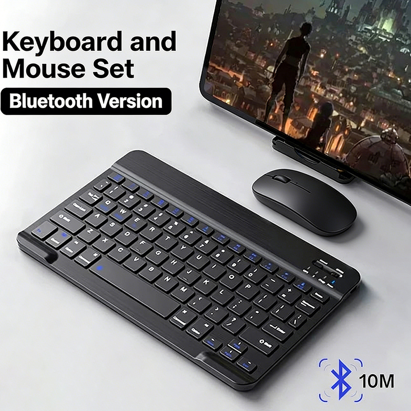 Gaming Keyboard Wireless - Teclado y ratón JP-Bluetooth para iPad,