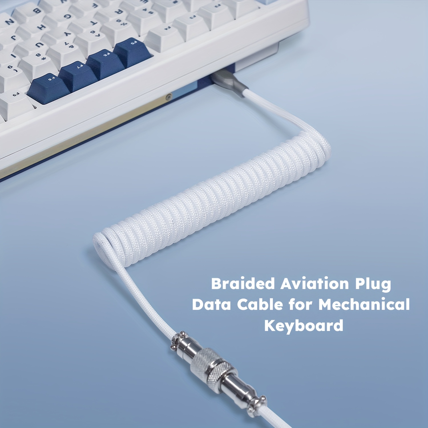 Coiled Usb Cable - Cable en espiral para teclado mecánico,