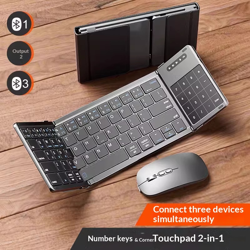 Gaming Keyboard Wireless - Teclado inalámbrico Bluetooth plegable Mengzu con