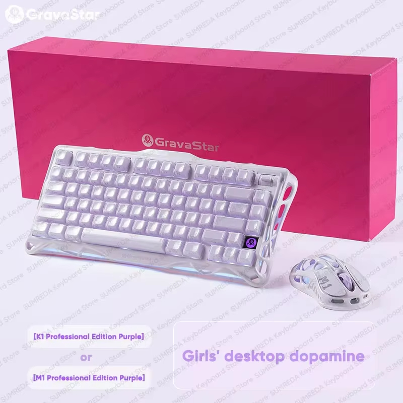 Gaming Keyboard Mechanical Wireless - Ratón inalámbrico GravaStar M1 M2 o
