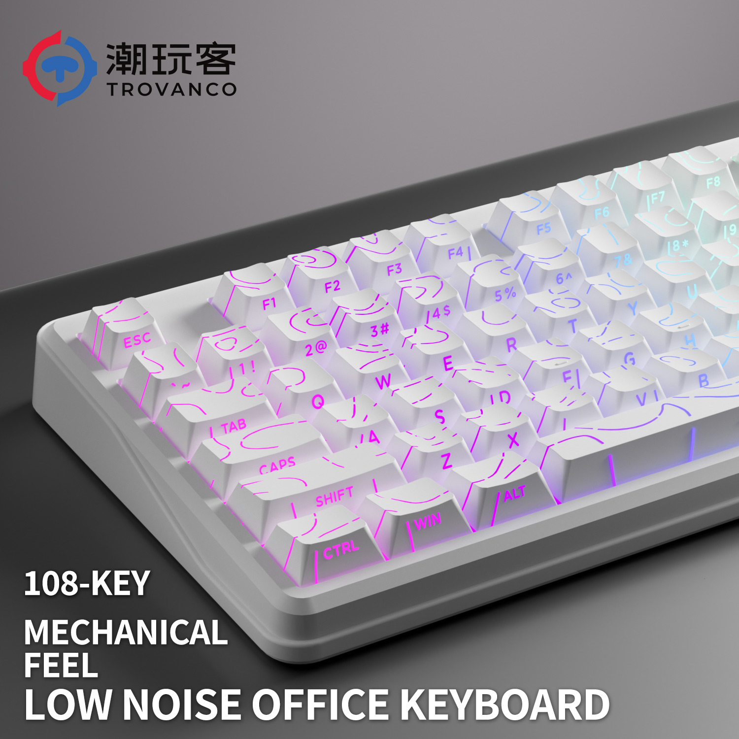 Gaming Keyboard No Noise - Teclado V108 Pro con Cable e