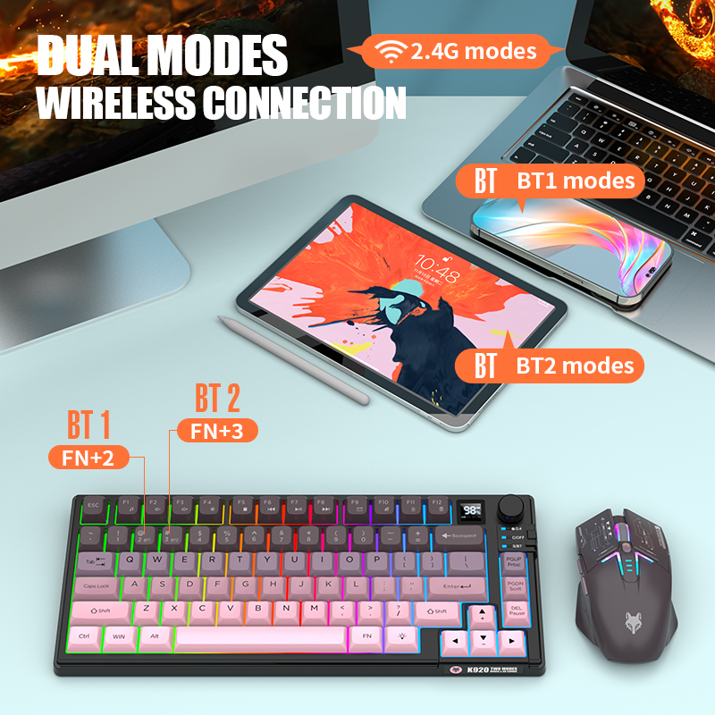 Combo de teclado y ratón inalá - Gaming Keyboard Mechanical Wireless reseña y precio