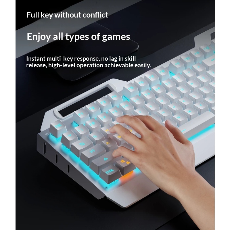 Combo de Teclado Mecánico Inal - Gaming Keyboard Bundle reseña y precio