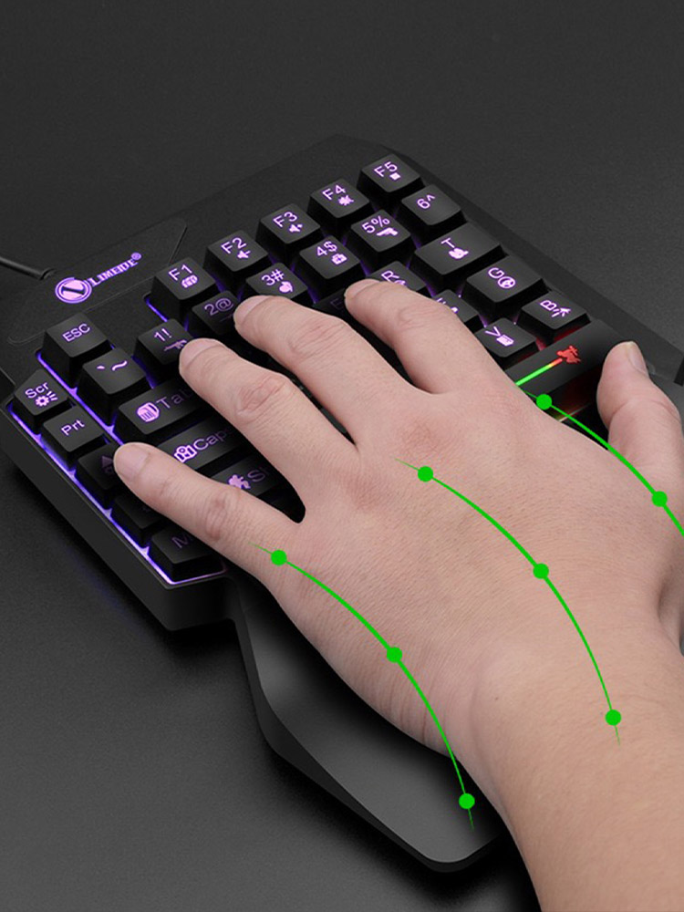 Teclado Mecánico de Una Mano p - Gaming Keyboard 1 Hand reseña y precio