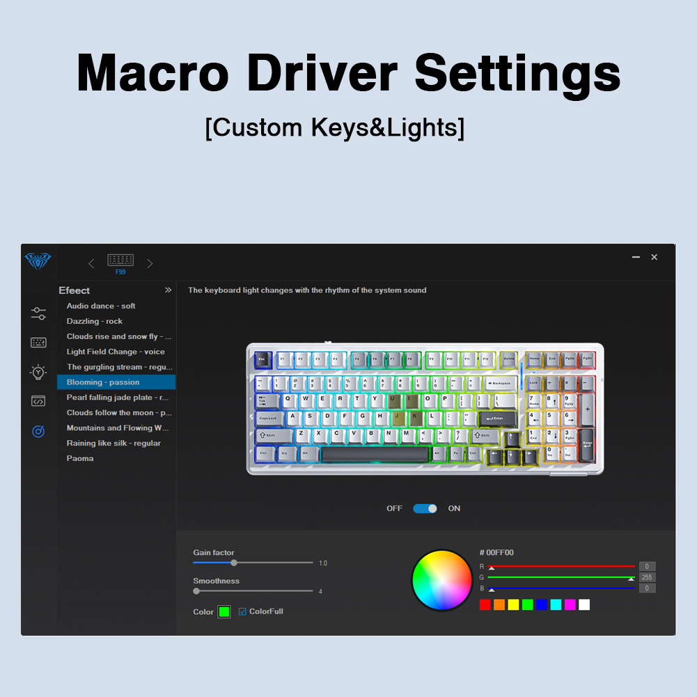 Aula F99 Teclado mecánico para - Gaming Keyboard Bundle reseña y precio