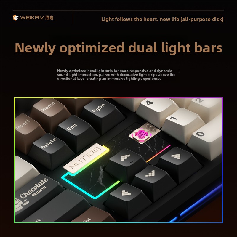 Teclado Mecánico WEIKAV NUT108 - Gaming Keyboard Wireless reseña y precio