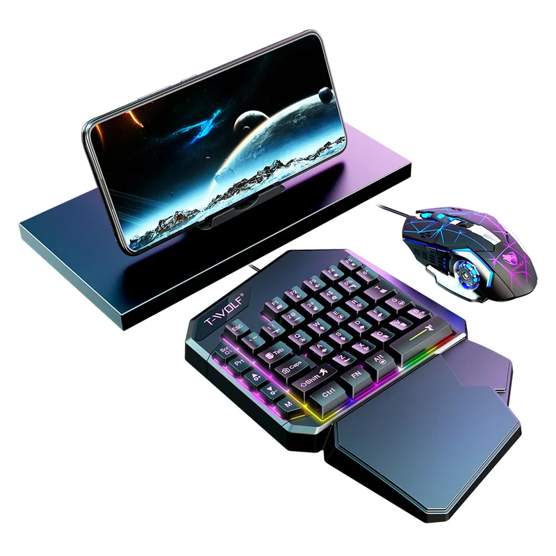 Juego de 5 en 1, teclado mini  - Gaming Keyboard 1 Hand reseña y precio