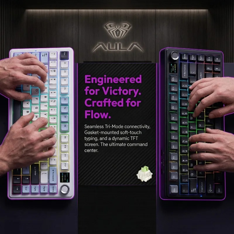 Teclado Mecánico AULA F75 Max, - Gaming Keyboard Wireless reseña y precio