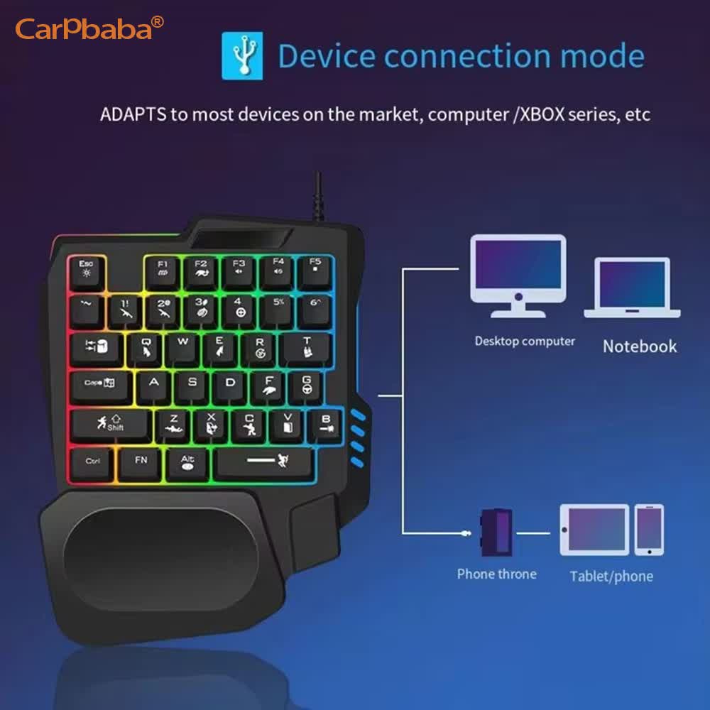 Kit de juego USB para una sola - Gaming Keyboard 1 Hand reseña y precio