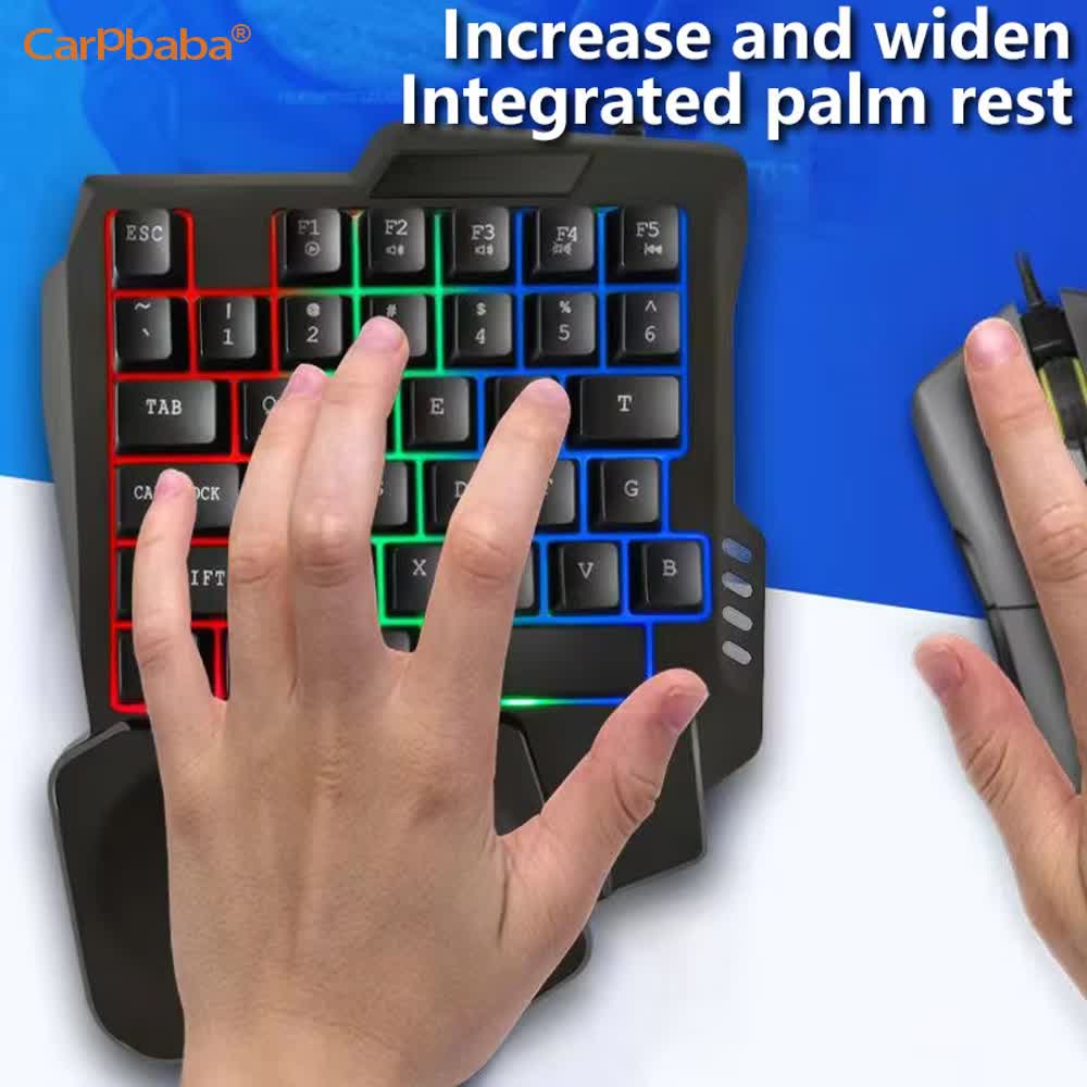 Kit de juego USB para una sola - Gaming Keyboard 1 Hand reseña y precio