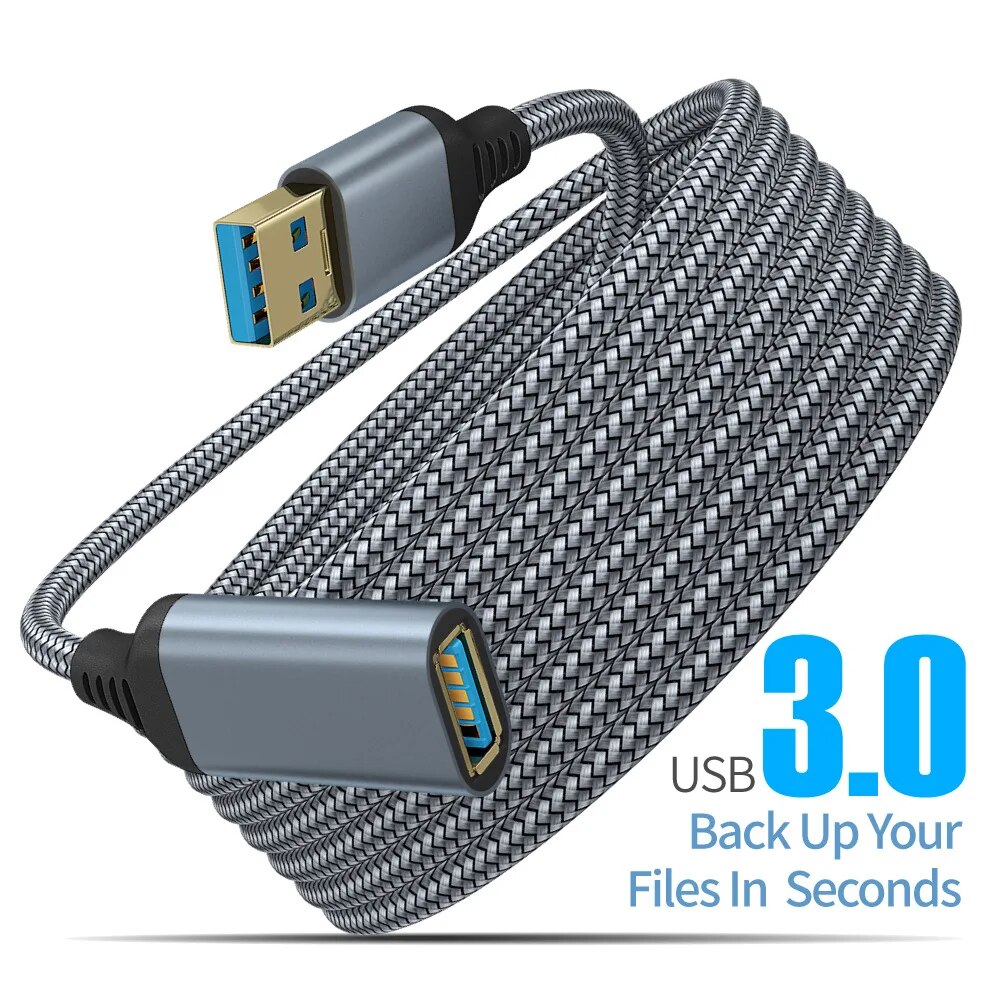 Cable de extensión trenzado de - Coiled Usb Cable reseña y precio