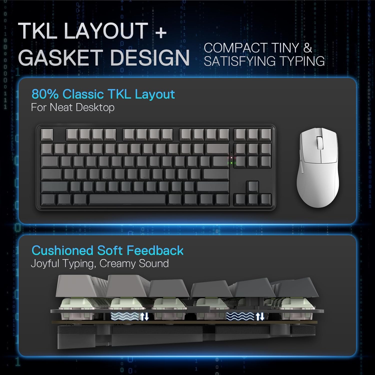 Redragon K707 PRO GB 80% junta - Gaming Keyboard No Noise reseña y precio