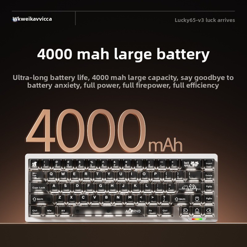 WEIKAV Lucky65 V3 Teclado mecá - Gaming Keyboard Mechanical Wireless reseña y precio