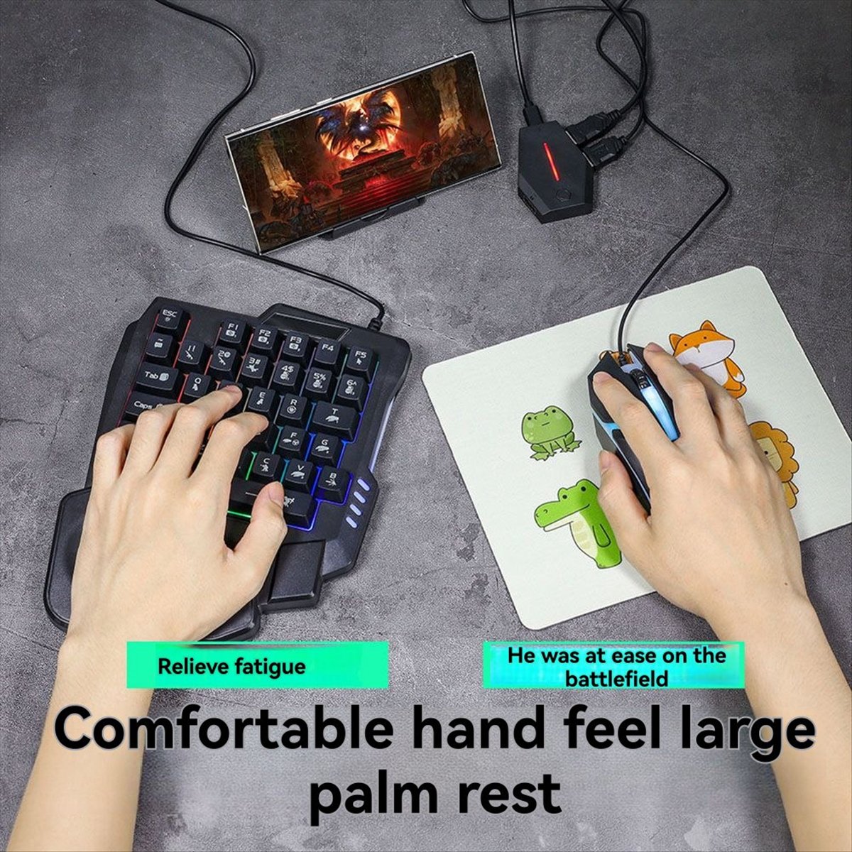 Teclado Ergonómico RGB para Ju - Gaming Keyboard 1 Hand reseña y precio